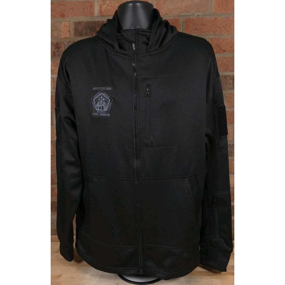 Rothco Tactical Full Zip Hoodie #2507 US Army Cyber Command Patch Size Large